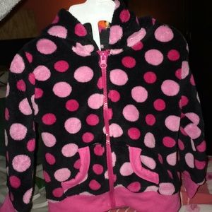 Zip up Polk a dot sweater